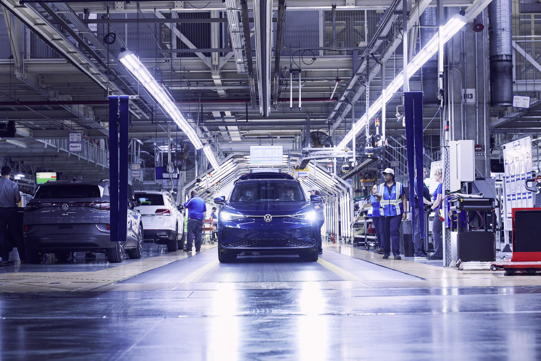 Línea de producción de Volkswagen ID.4: fábrica de automóviles VW estadounidense en Chattanooga, Tennessee