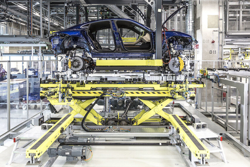 Porsche ENGINE - Línea de montaje de producción de fábrica de automóviles
