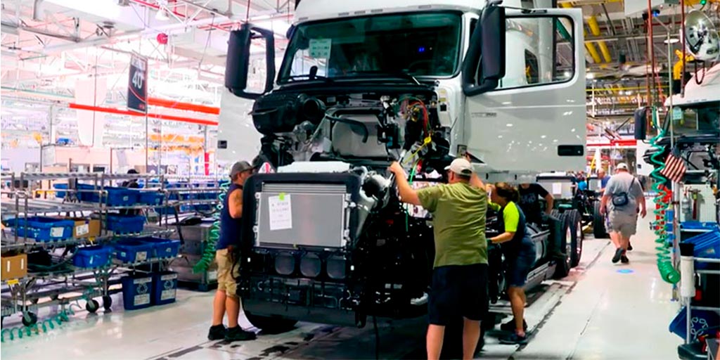 Producción de camiones Volvo: planta de ensamblaje en EE. UU.