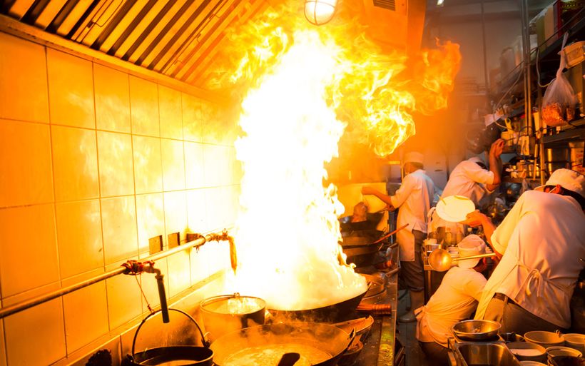 Seguridad contra incendios en el trabajo - Espacio de cocina